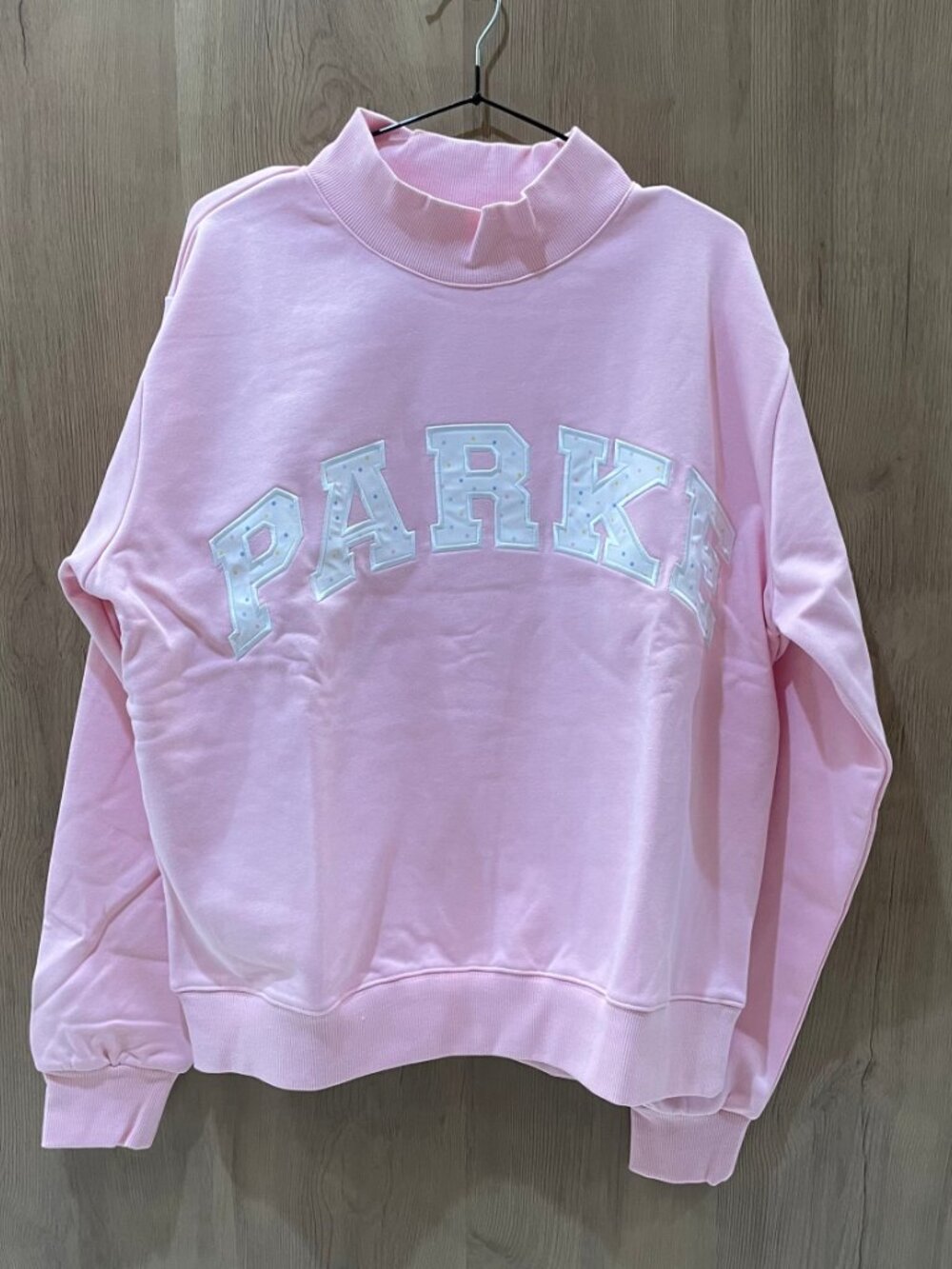 New Parke Pink Half Collar Casual Sweatshirt